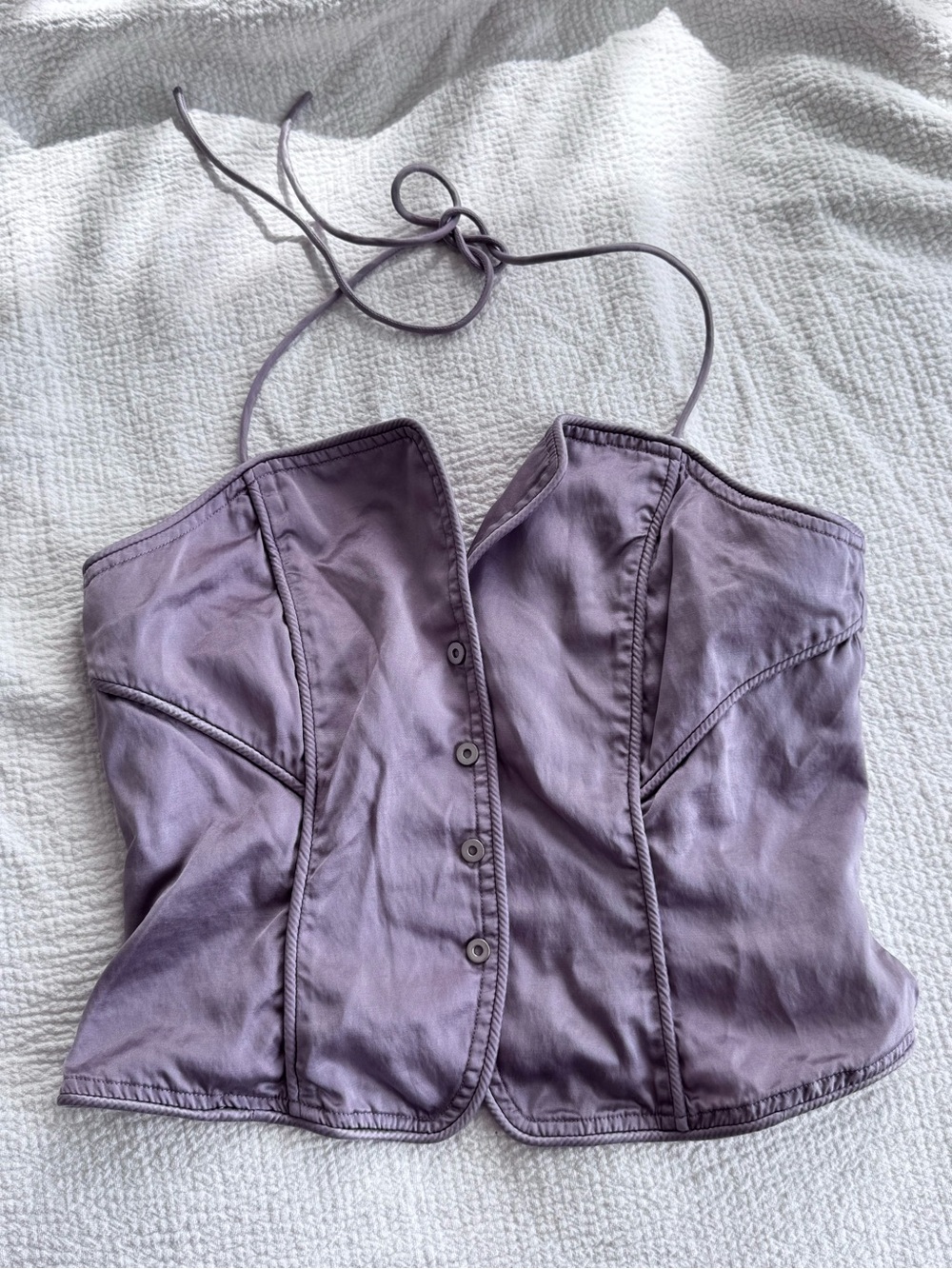 Armani Exchange Lavender Halter Corset Camisole